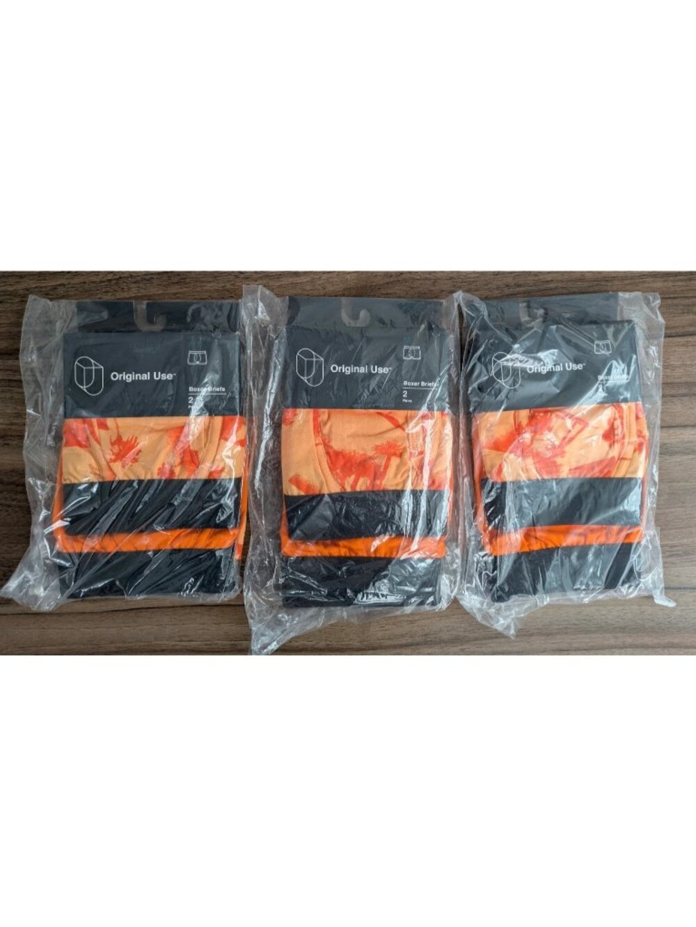 Original Use Men's  Boxer Briefs 2pk Medium Orange Underwear Target New Lot of 3